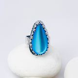 Sterling Silver Aurora Crystal Ring Size 8 1/2 - Transition Talisman