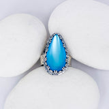 Sterling Silver Aurora Crystal Ring Size 8 1/2 - Transition Talisman