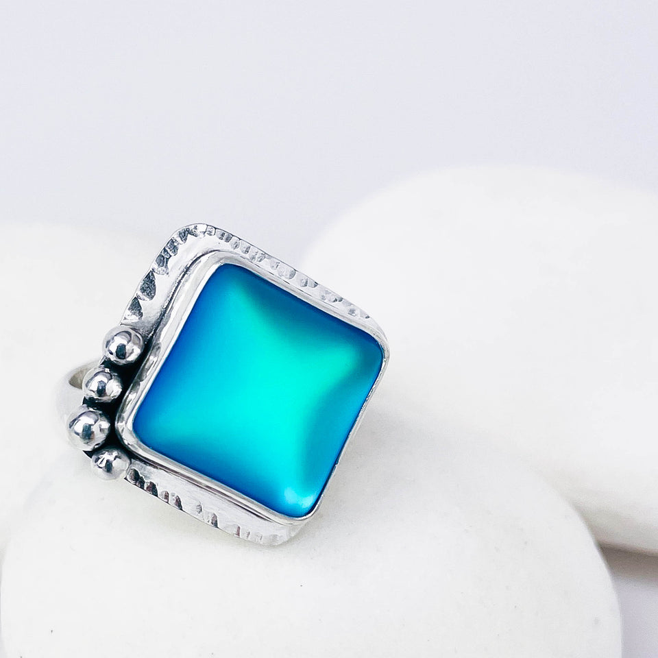 Sterling Silver Aurora Crystal Ring (Adj.) - Inner Light Talisman
