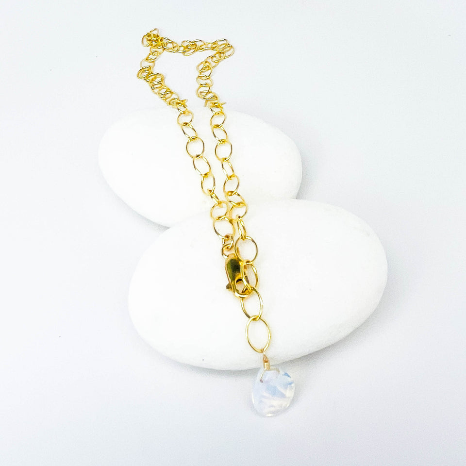 Opalite Gold Necklace Chain
