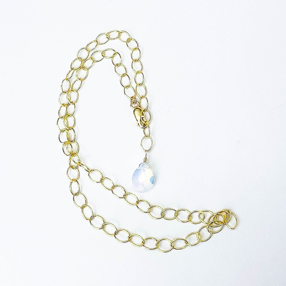 Opalite Gold Necklace Chain