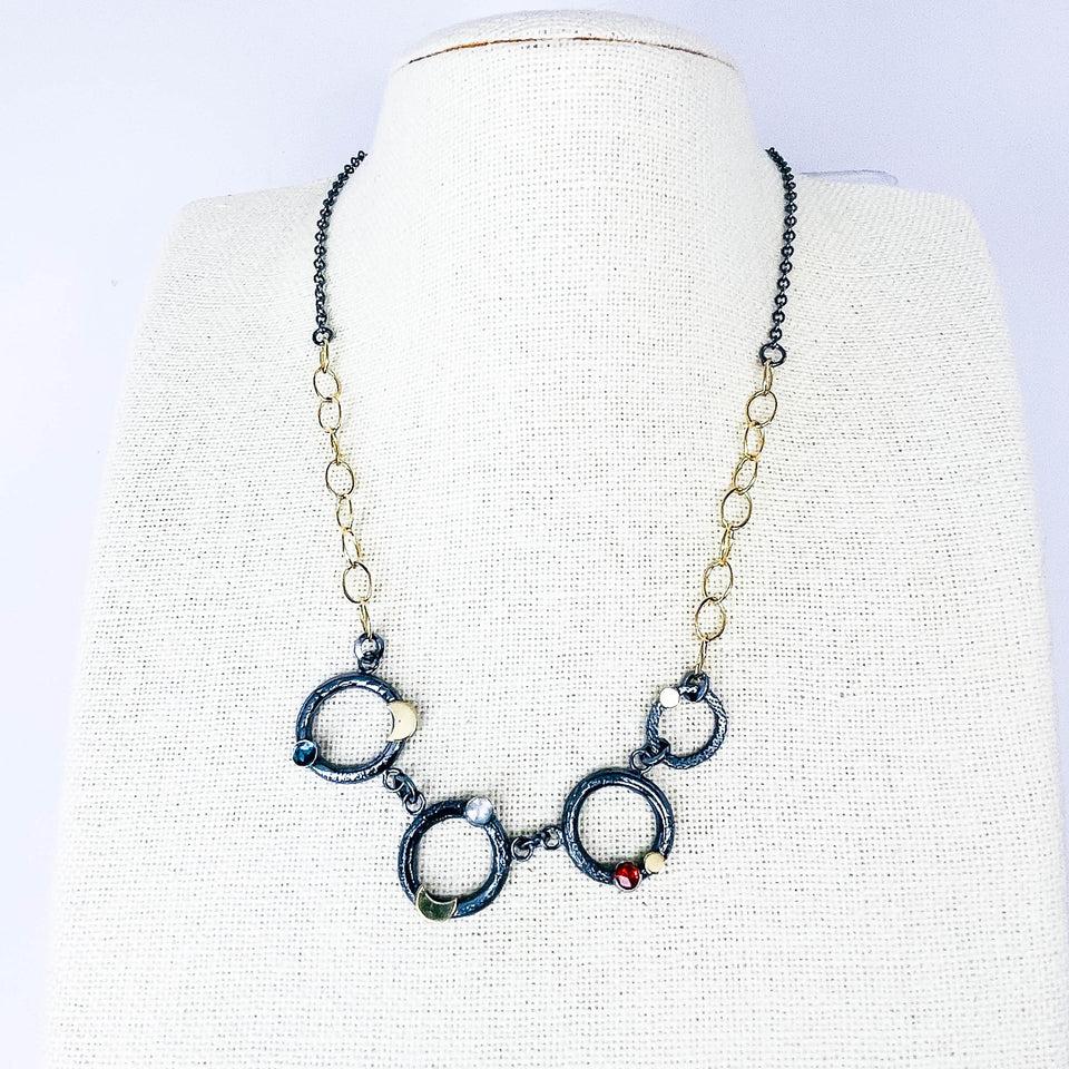 Multi Stone Multi Link Necklace - Keeper Of Ancient Wisdom Talisman