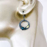 Sterling Silver Labradorite Nest Earrings - Moon Energy Talisman