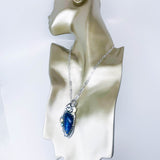 Sterling Silver Lapis Lotus Necklace - Wisdom Talisman