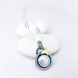 Sterling Silver Pearl Pendant - Serenity Talisman