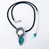 Sterling Silver Sea Glass Pearl Nest Necklace - Ophelia Talisman