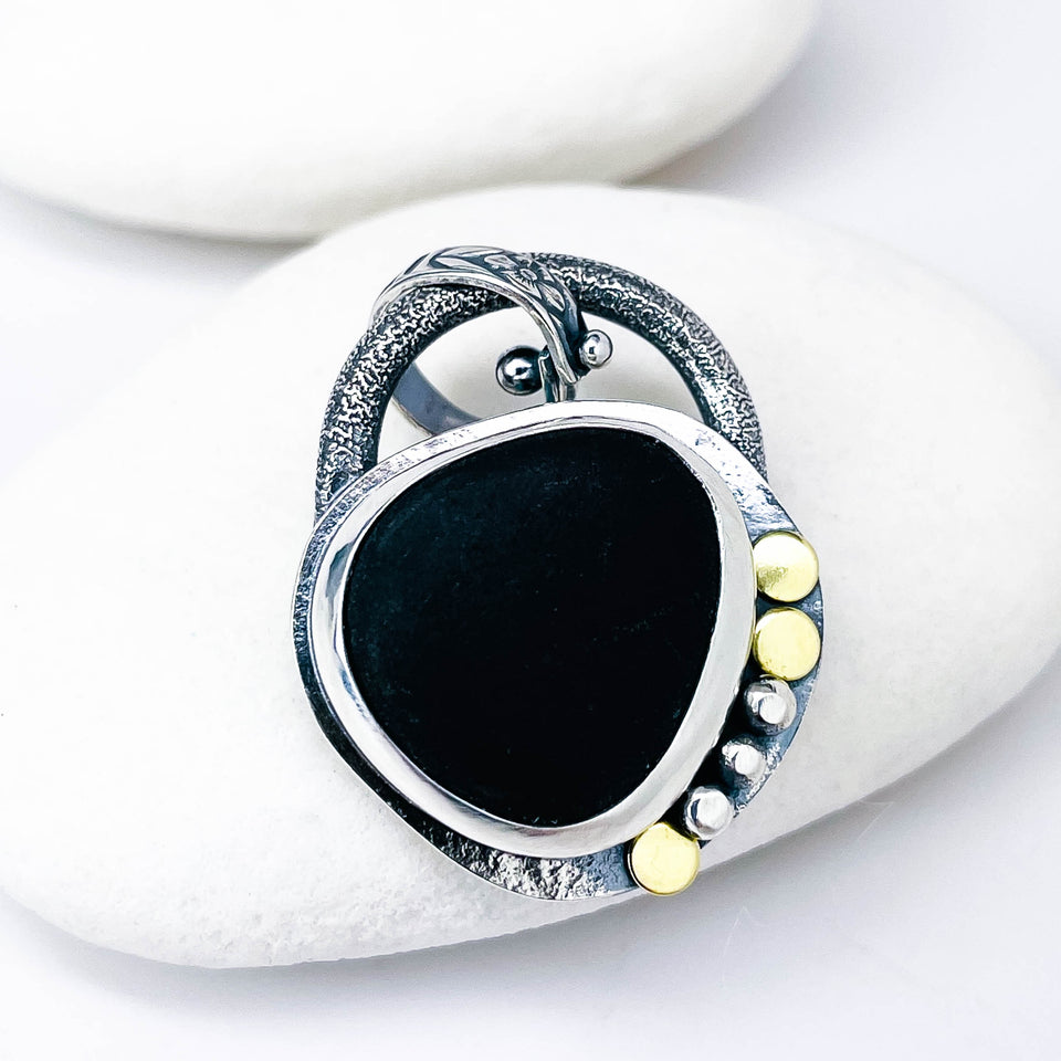 Sterling Silver Basalt Necklace | Keeper Of Magic Talisman