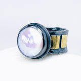 Sterling Silver Freshwater Pearl Ring - Intuition Talisman Size 7