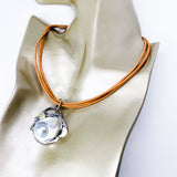 Sterling Silver Mabe Pearl Necklace - Stillness Talisman