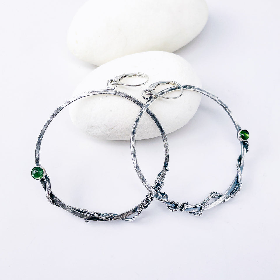 Sterling Silver Hoop Earrings Large - Creation Talisman