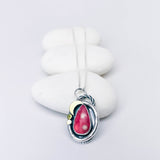 Sterling Silver Rhodochrosite Pendant - North Star Talisman