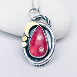 Sterling Silver Rhodochrosite Pendant - North Star Talisman