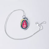 Sterling Silver Rhodochrosite Pendant - North Star Talisman