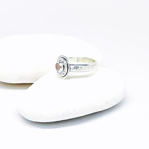 Sterling Silver Rose Quartz Ring Size 9