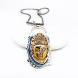 Quan Yin Necklace Pendant - Bronze in Sterling Silver