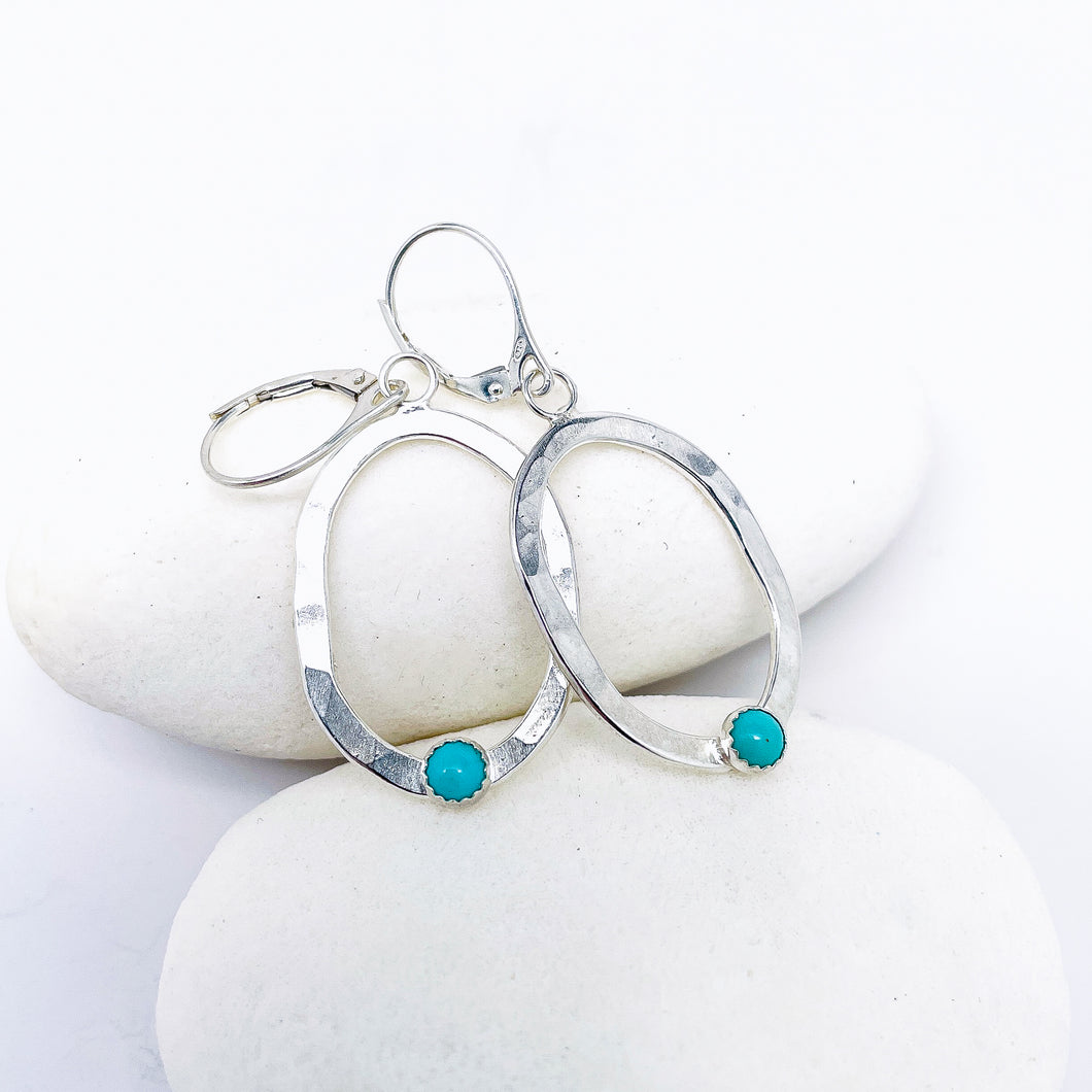 Sterling Silver Turquoise Earrings - Dangle Earrings