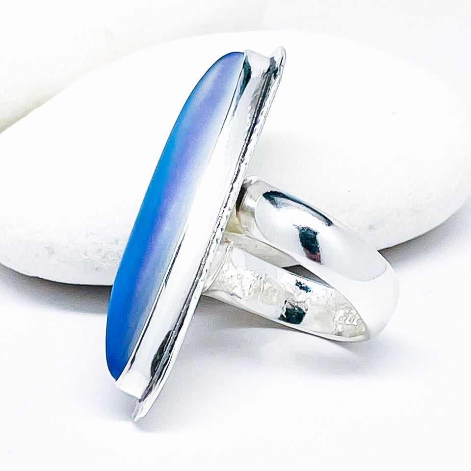 Sterling Silver Opalite Rings Sizes 6.5-8.5