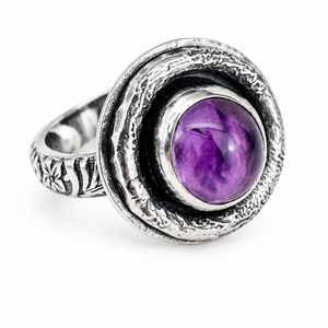 Sterling Silver Amethyst Forest Ring Size 8