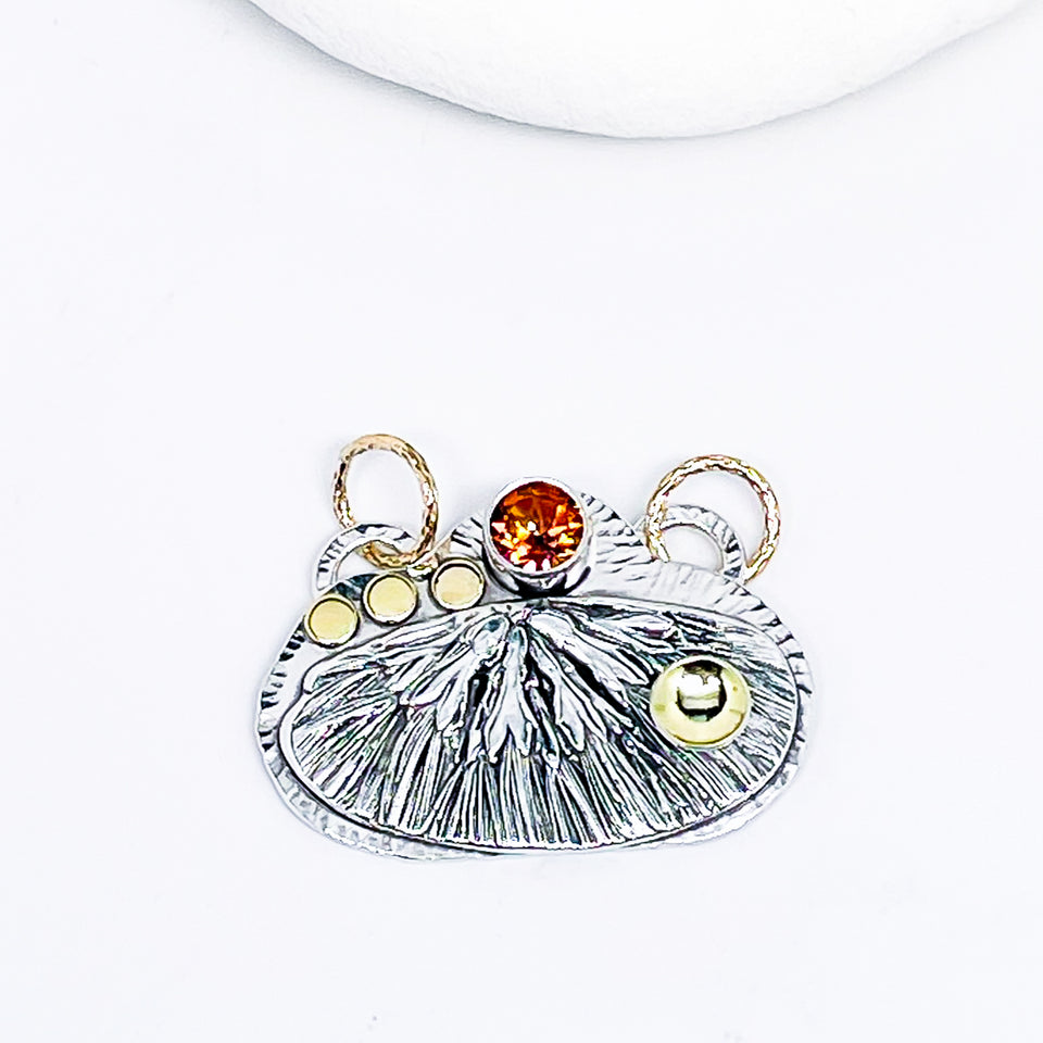Sterling Silver Mimosa Pendant Necklace - Anastasia Topaz, Gold