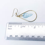 Angel Wing Earrings Aquamarine and Gold Filled