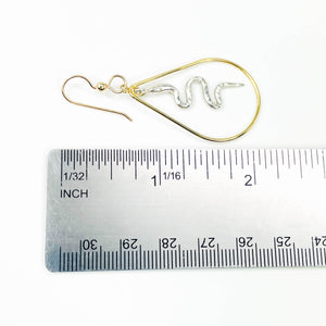 Gold & Silver Serpent Earrings