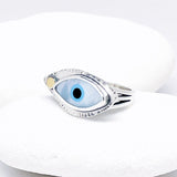 Sterling Silver Evil Eye Ring - All Seeing Eye Size 7 3/4
