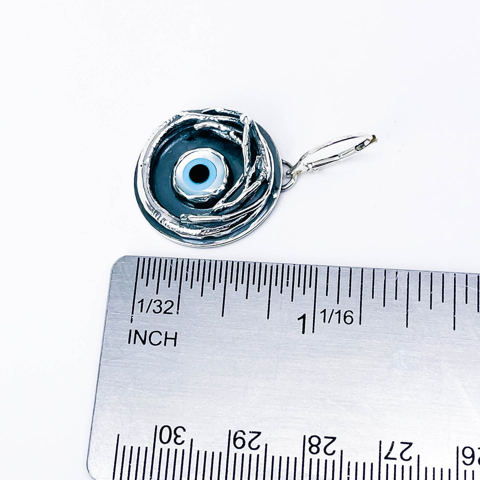 Sterling Silver Evil Eye Earrings - Nest Eyes