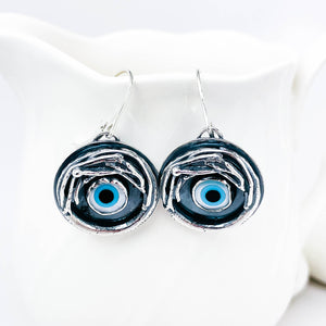 Sterling Silver Evil Eye Earrings - Nest Eyes