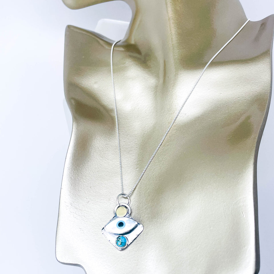 Evil Eye Pendant Necklace - Intuition Talisman