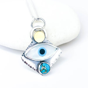 Evil Eye Pendant Necklace - Intuition Talisman