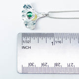 Sterling Silver Ginkgo Pendants Crescent Moon | Ginkgo Soul Resilience Talisman