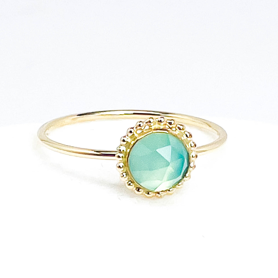 Gold Stackable Rings with Gemstones