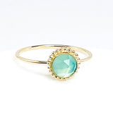 Gold Stackable Rings with Gemstones