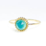 Gold Stackable Rings with Gemstones