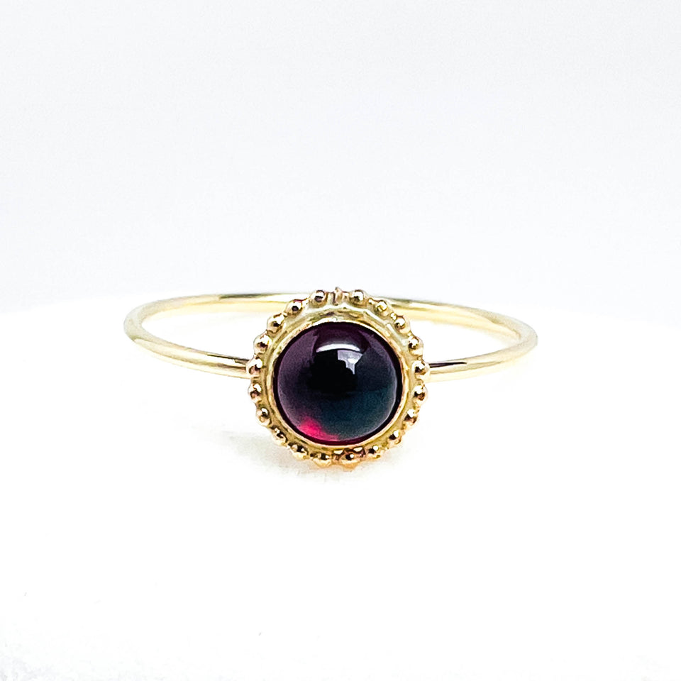 Gold Stackable Rings with Gemstones