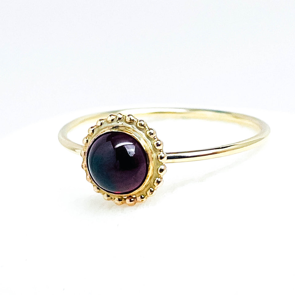 Gold Stackable Rings with Gemstones