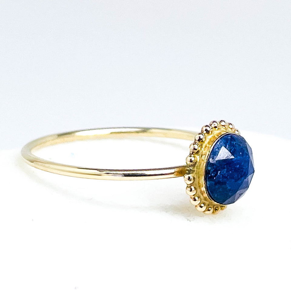 Gold Stackable Rings with Gemstones
