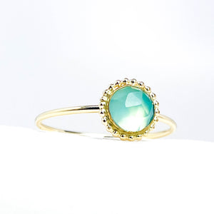 Gold Stackable Rings with Gemstones