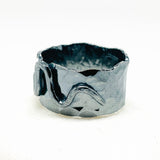 Gunmetal Sterling Silver Serpent Ring Size 8 1/2 Spiritual Insight Talisman