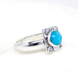 Sterling Silver Amazonite Ring Size 7 1/2