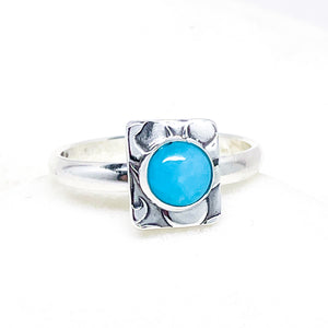 Sterling Silver Amazonite Ring Size 7 1/2