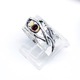 Sterling Silver Garnet Branch Ring Size 7 1/2