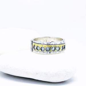 Sterling Silver Gold Ring - Holy Gold Size 12