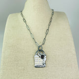 Gunmetal Sterling Silver Holy Gold Totem Necklace
