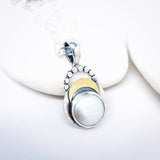 Sterling Silver Freshwater Pearl Pendant Necklace - Celestial Waters