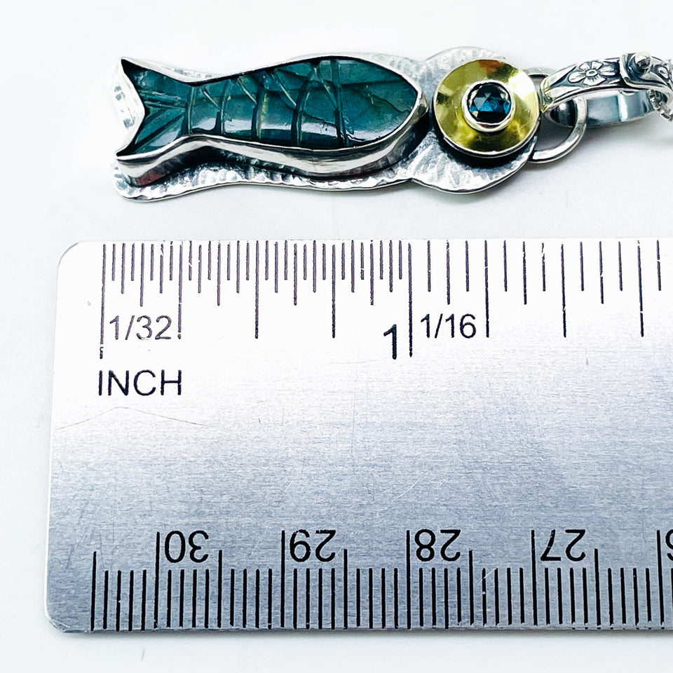 Labradorite Fish Pendants | Stillness Talisman