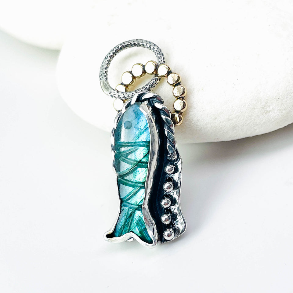 Labradorite Fish Pendants | Stillness Talisman