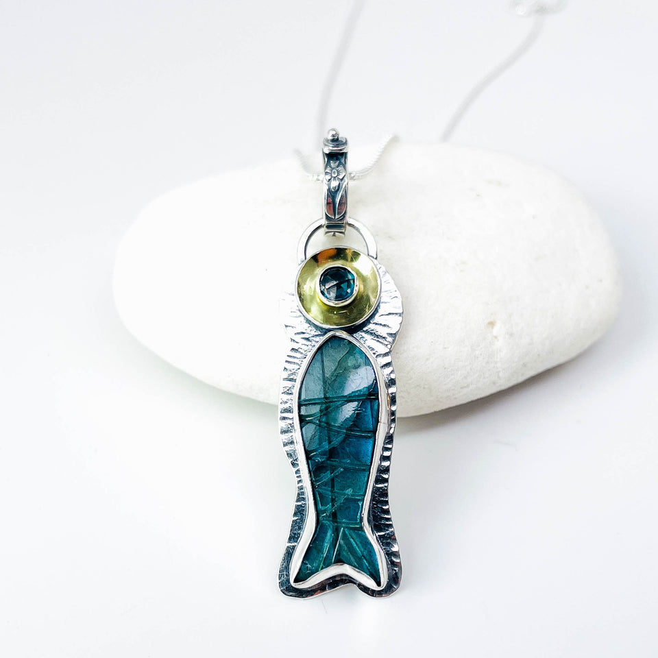 Labradorite Fish Pendants | Stillness Talisman