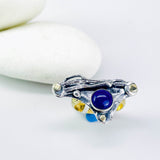 Lapis Lazuli Forest Spirit Ring Size 7.5