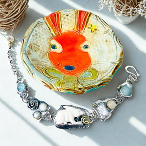 Lucky Rabbit Multi Stone Bracelet 
